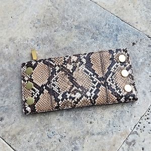 Hammitt snake print leather wallet
